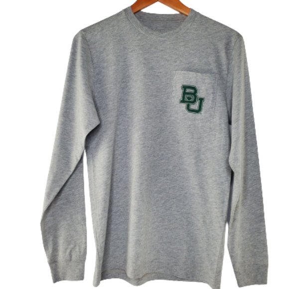 Baylor University Long Sleeve Tee in Heather Gray by Lauren James.New!!! XS - Picture 1 of 5